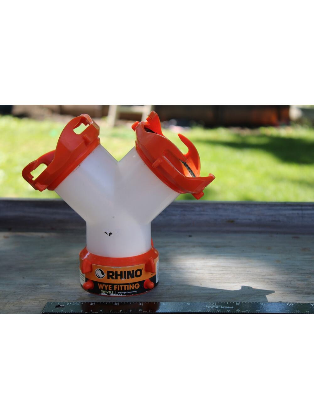 Camco 39812 RhinoFLEX Camper/RV Wye Sewer Hose Fitting 360-Degree Swivel